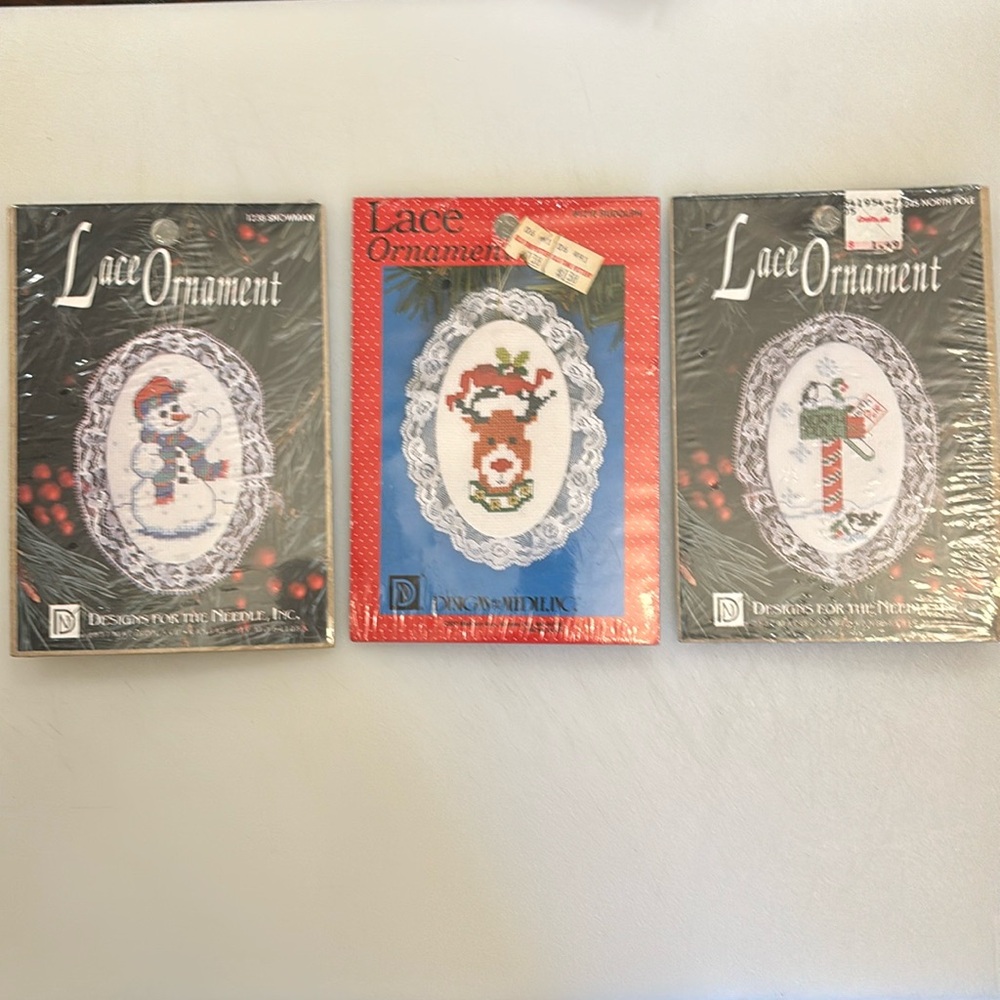 3 Vintage Lace Ornament - Christmas ornaments